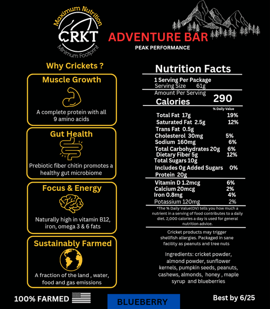 ADVENTURE BAR (BLUEBERRY) sold in box of 5