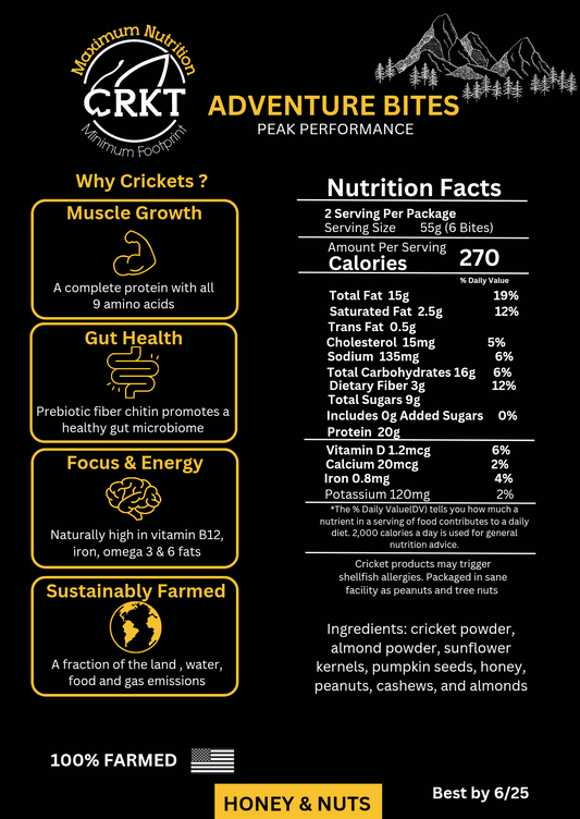 ADVENTURE BITES (HONEY & NUTS) sold in box of 3