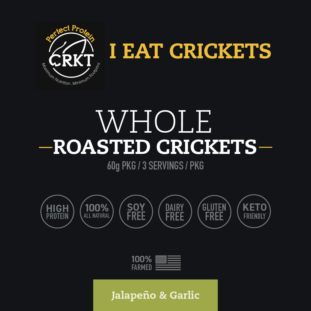 Jalapeno/Garlic Roasted Crickets